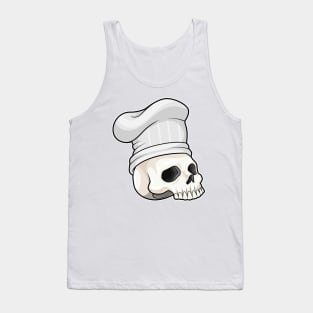 Skull as Cook with Chef hat Tank Top